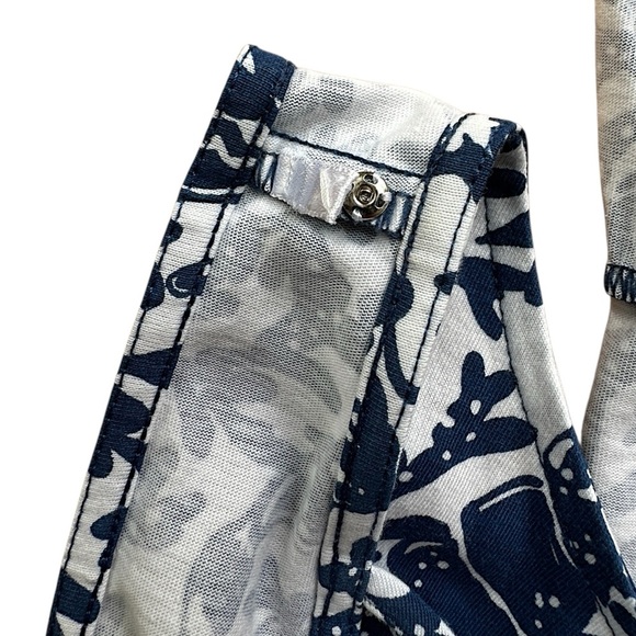 LILY PULITZER | NWOT KRISTEN FLOUNCE DRESS KRILLEN IT NAVY & WHITE | EXTRA SMALL - Picture 5 of 12